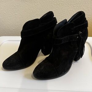 Rag & Bone Black Suede Ankle Boots Size 39